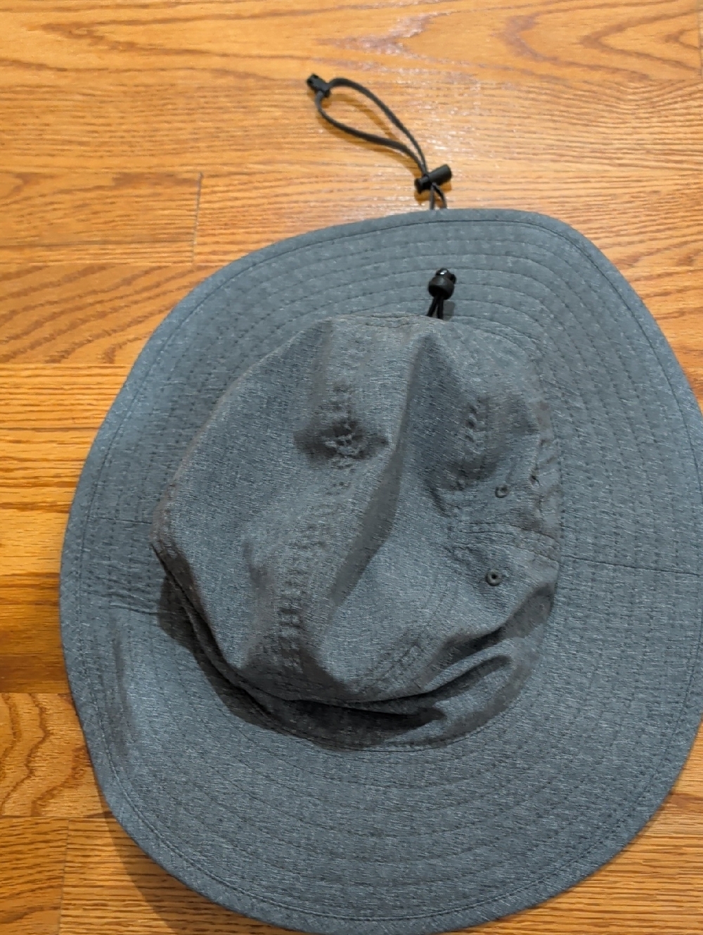 Men's Outdoor Boonie Hat in Gray with Adjustable Chin Cord
